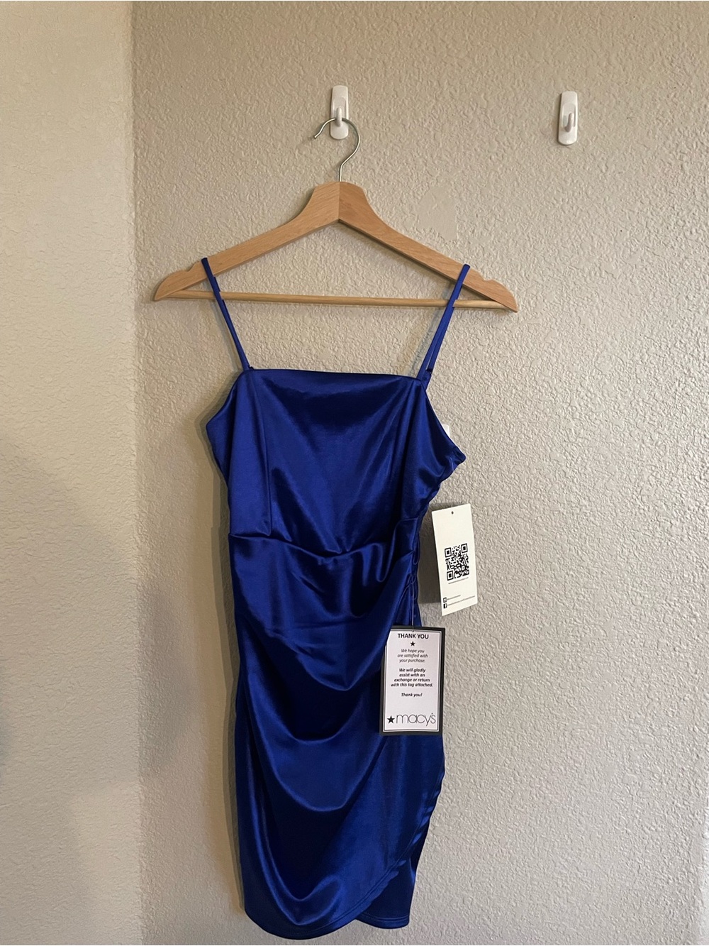 Emerald Sundae Royal Blue Spaghetti Strap Mini Dress